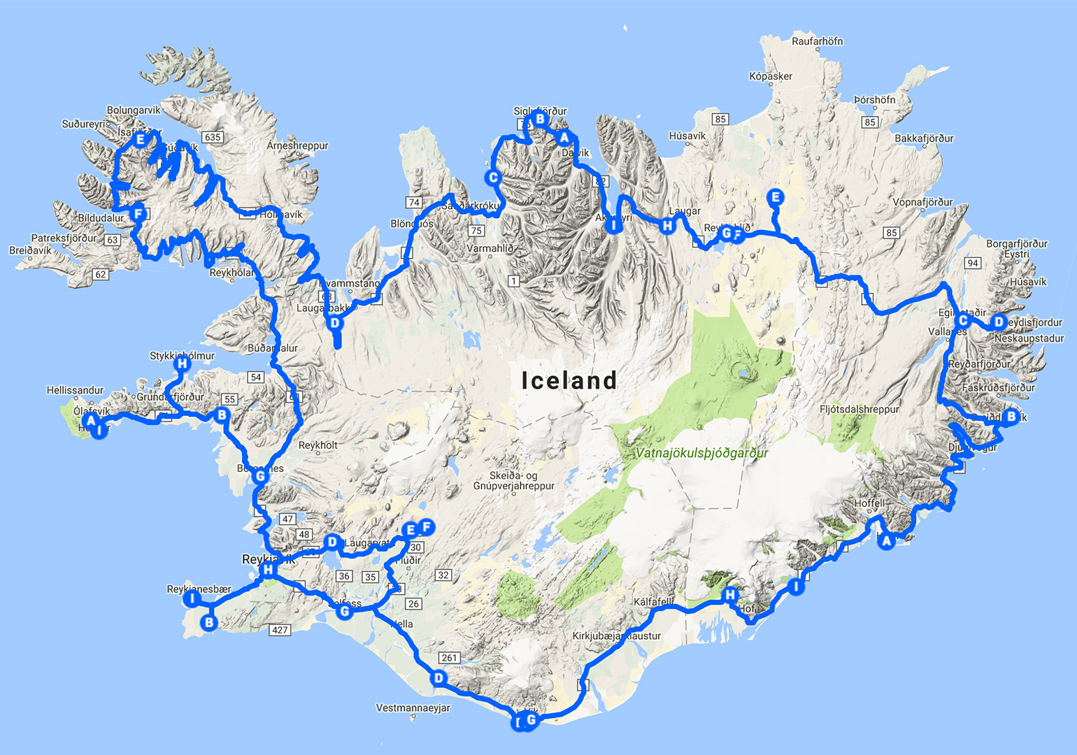 Iceland map