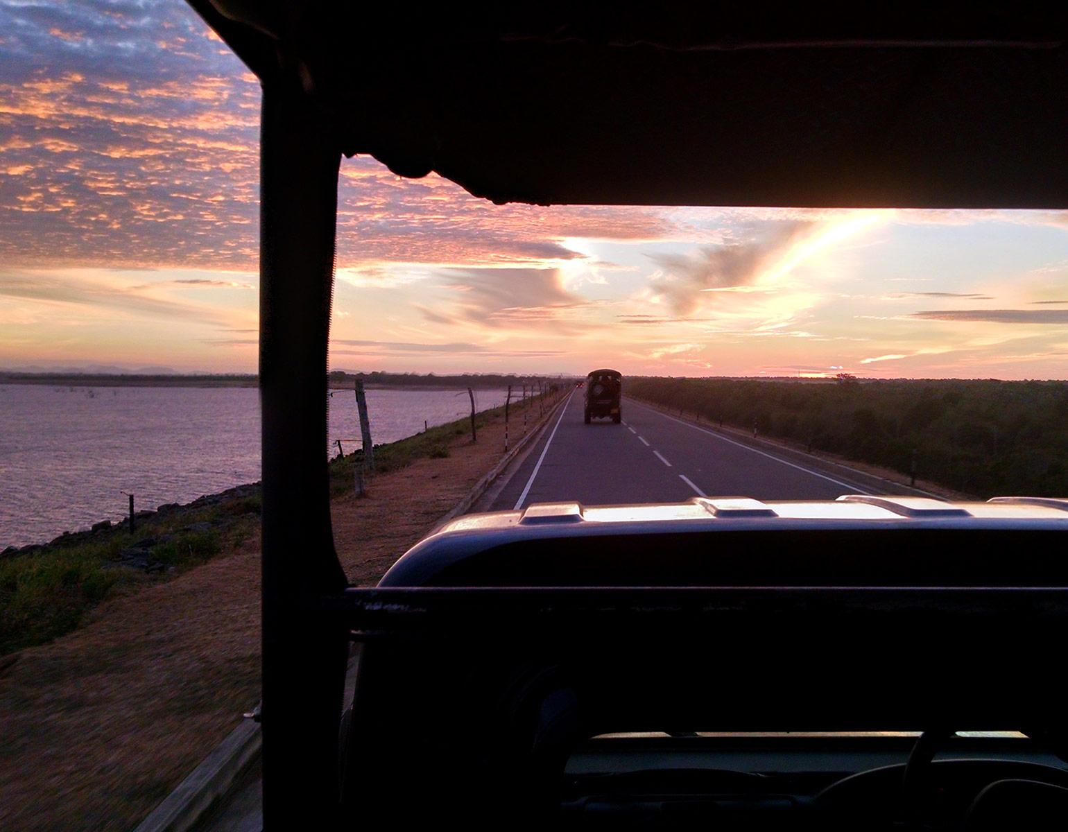 Sunrise from the jeep