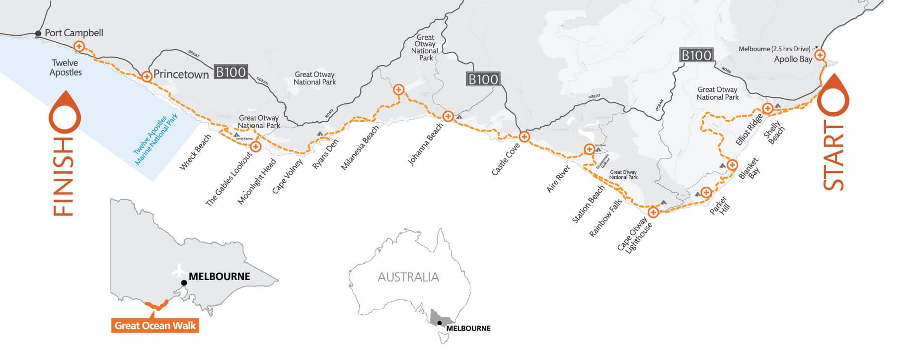 Great Ocean Walk map