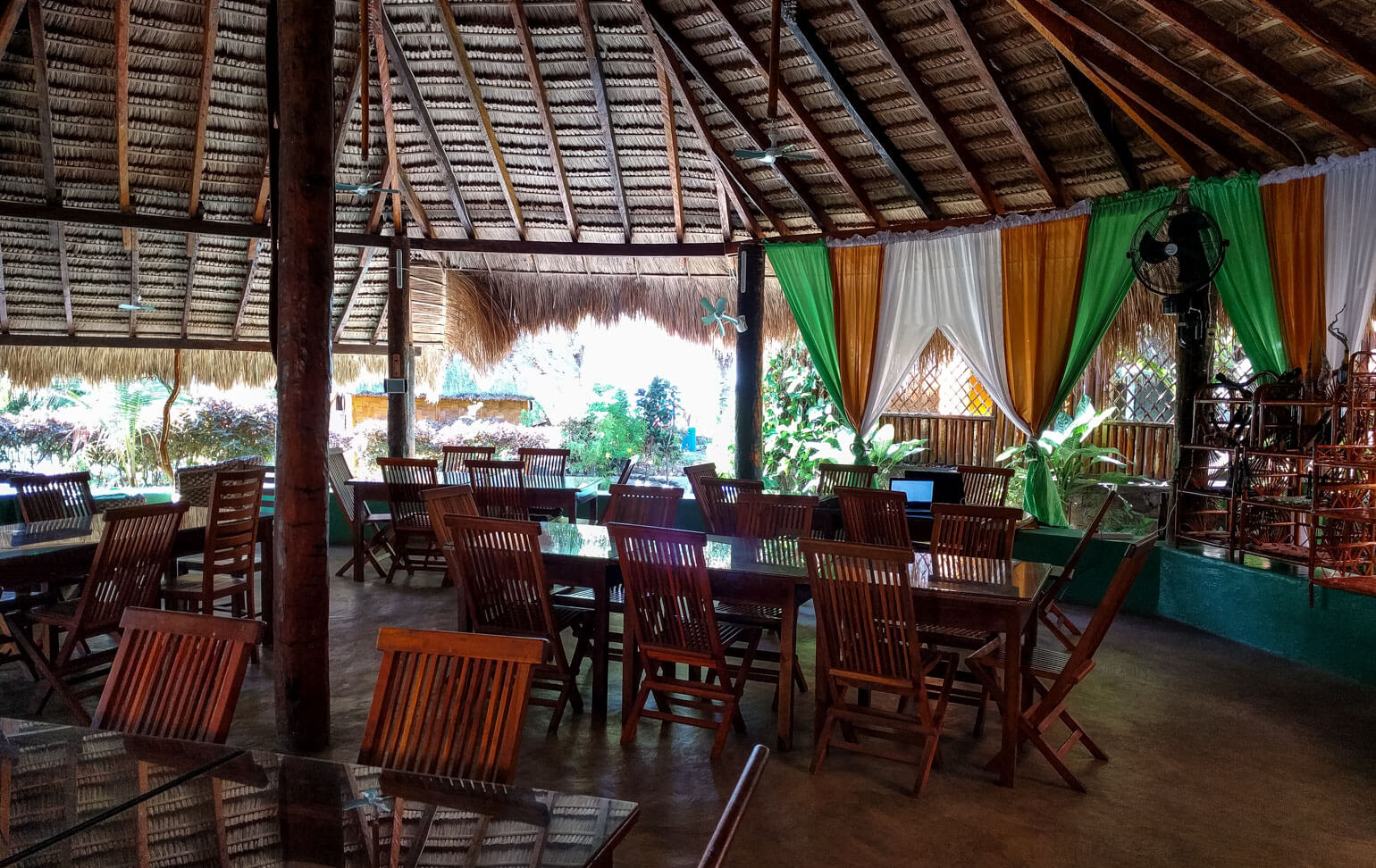 The dining area at Barry's Place, Atauro