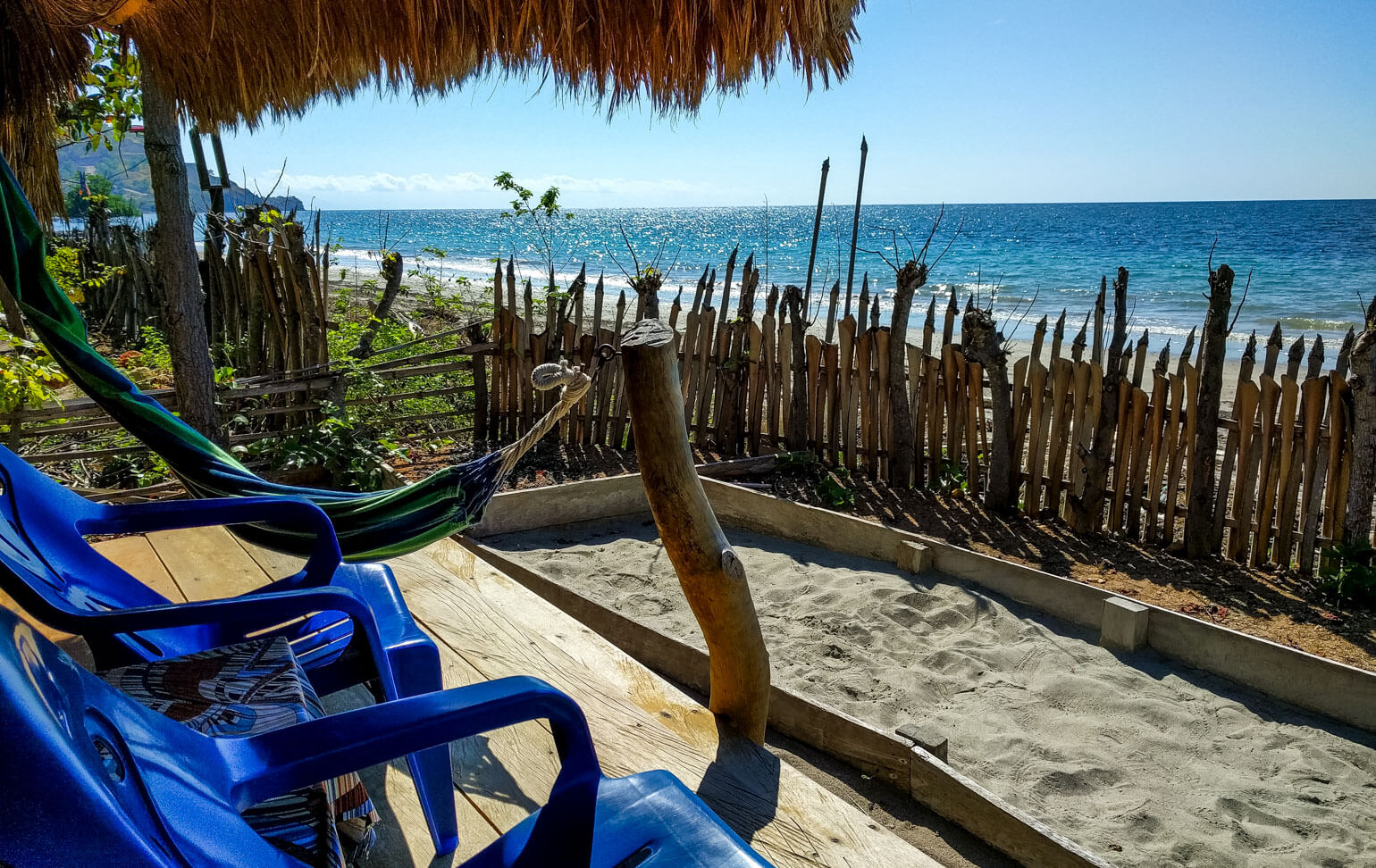 Hammock and beach at Barry's Place
