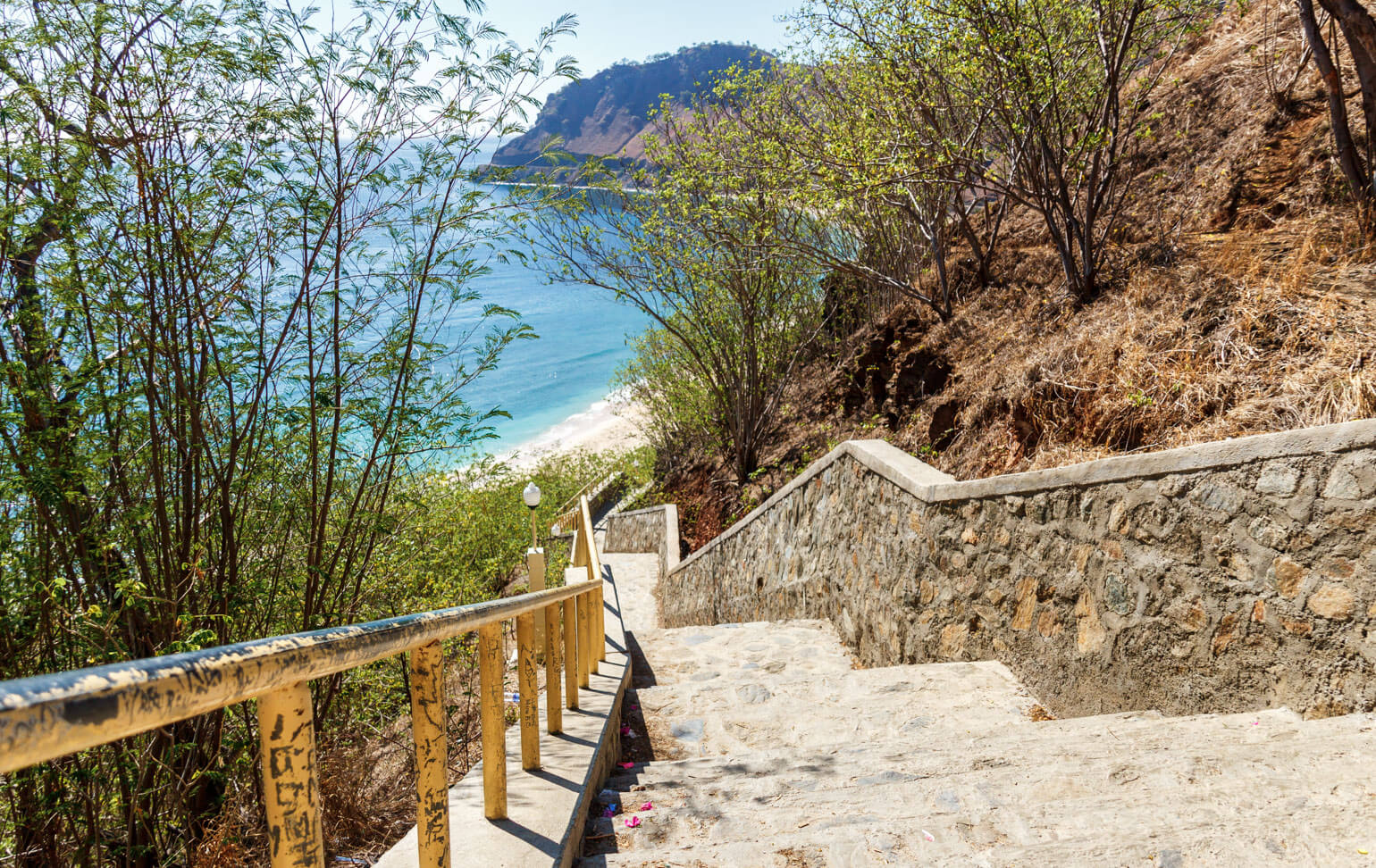 Stairs down to the Jesus Backside Beach, Dili