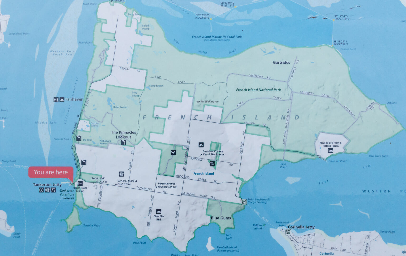 French Island map