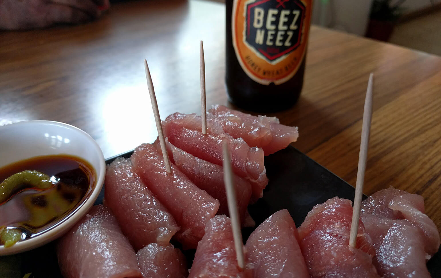 Sashimi at the Bay Restaurant, Nauru.