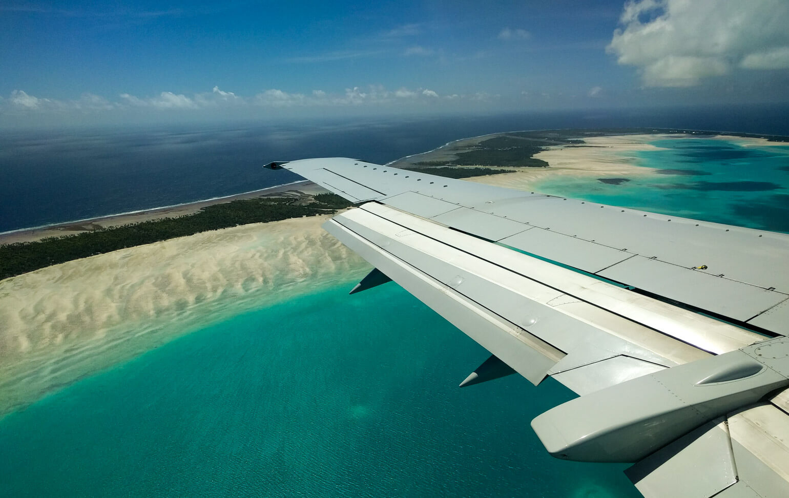 Coming in to land at Tarawa.