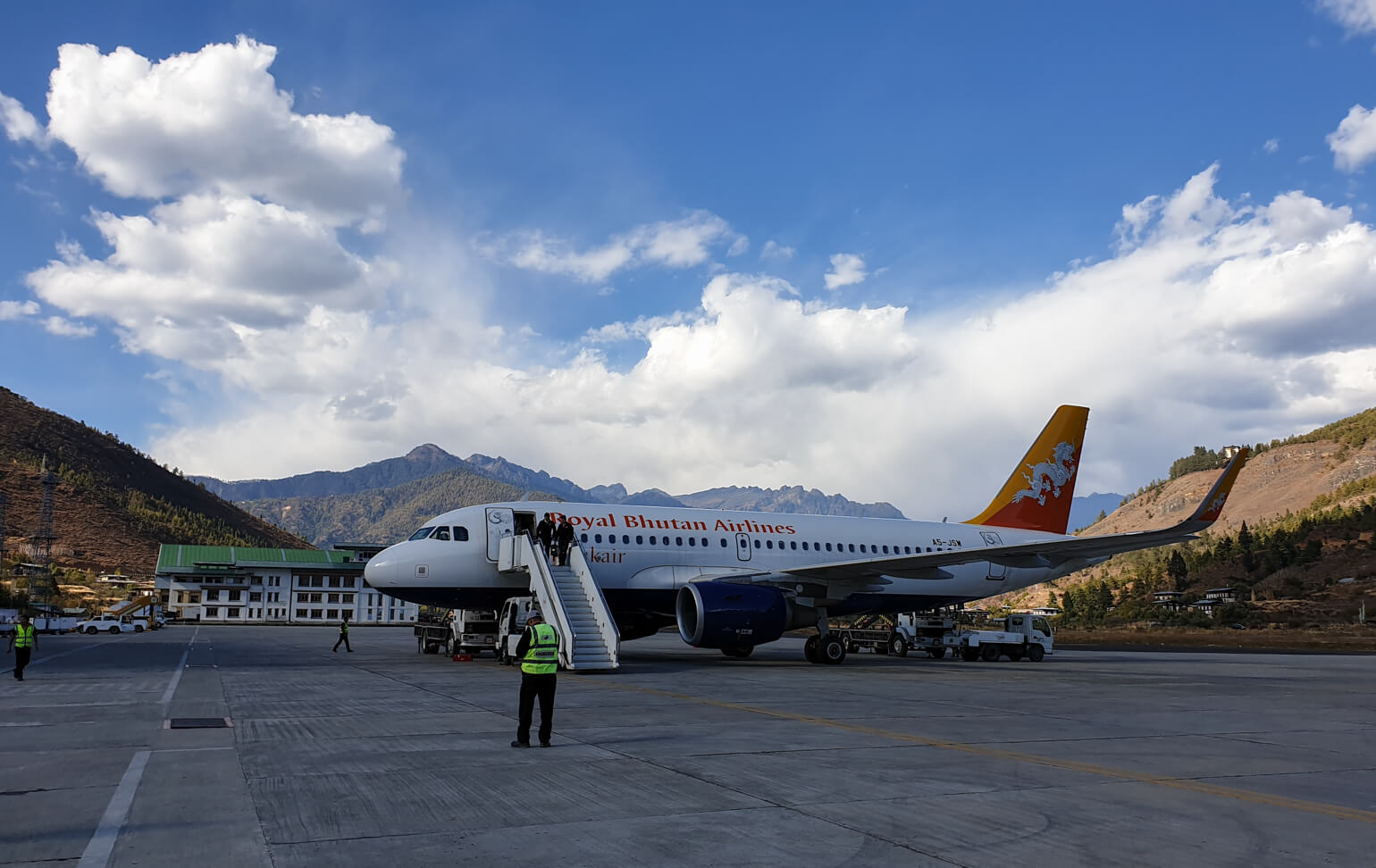 A Drukair plane at Paro Airport.