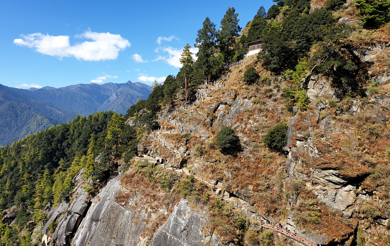 The path to the Tiger's Nest monastery.