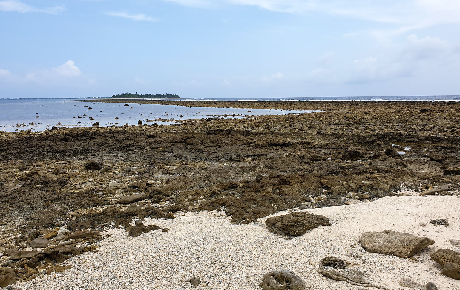Coral causeway, Tuvalu.